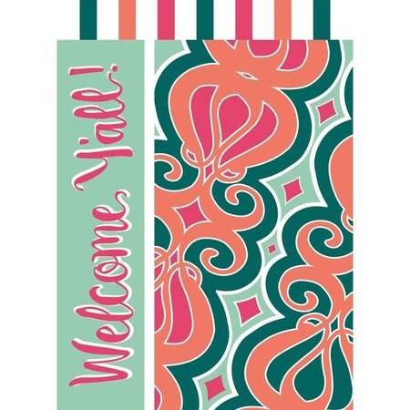 MAGNOLIA GARDEN FLAGS 29 x 42 in Welcome YAll Polyester Garden Flag Large M000036